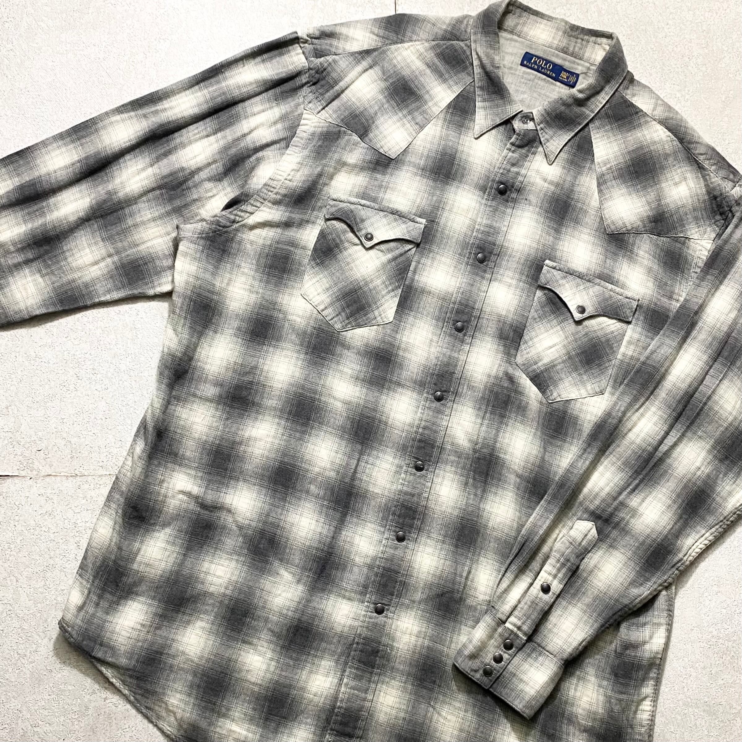 POLO RALPH LAUREN oversized ombré western shirt | NOIR ONLINE