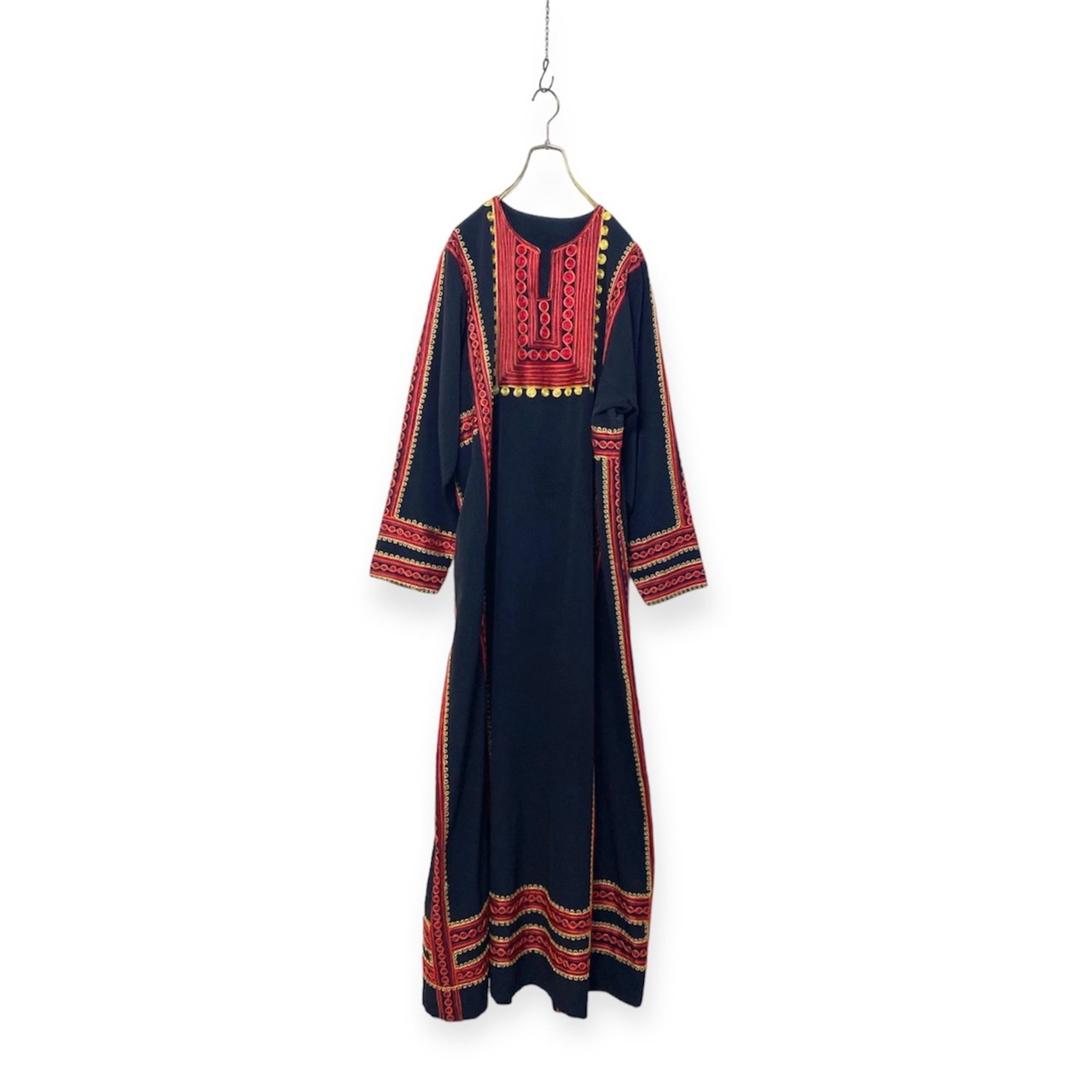 embroidery design black ethnic vintage dress-4162-6