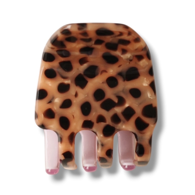 Small Bycolor Clip / Leopard Pink