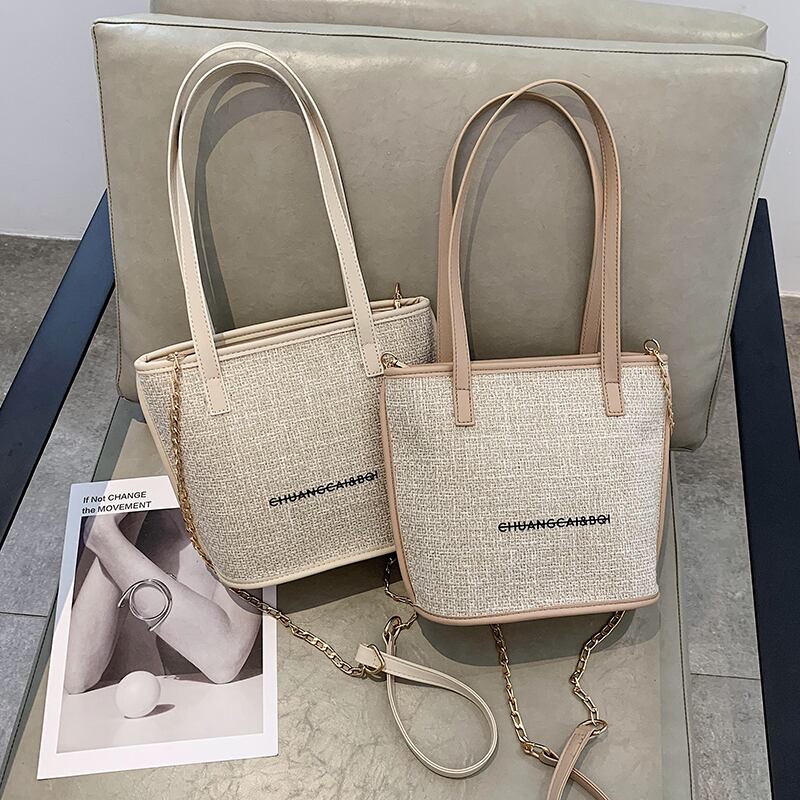 チェーンバッグ女性バッグ2020人気のニューウェーブ夏のファッションウール布ショルダーメッセンジャーバッグネット赤バケットバッグ Tiancai_Wing_Bag9242998