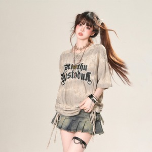 kellykittyゆったりドローストリング半袖Tシャツ