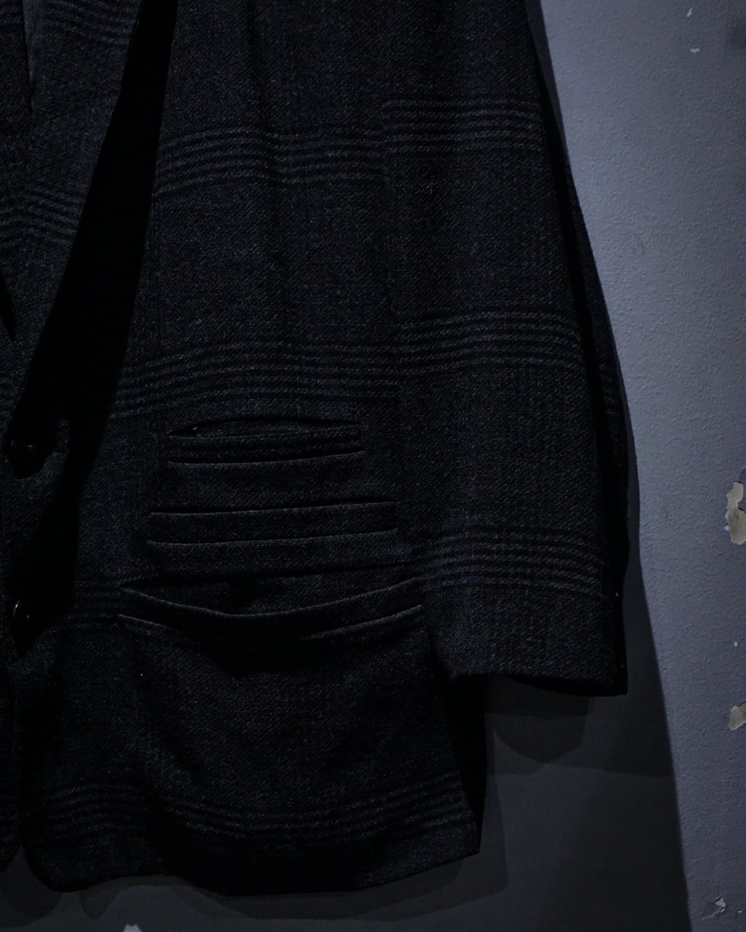 add (C) vintage】“CALUGI E GIANNELLI” Checkered Wool Tailored