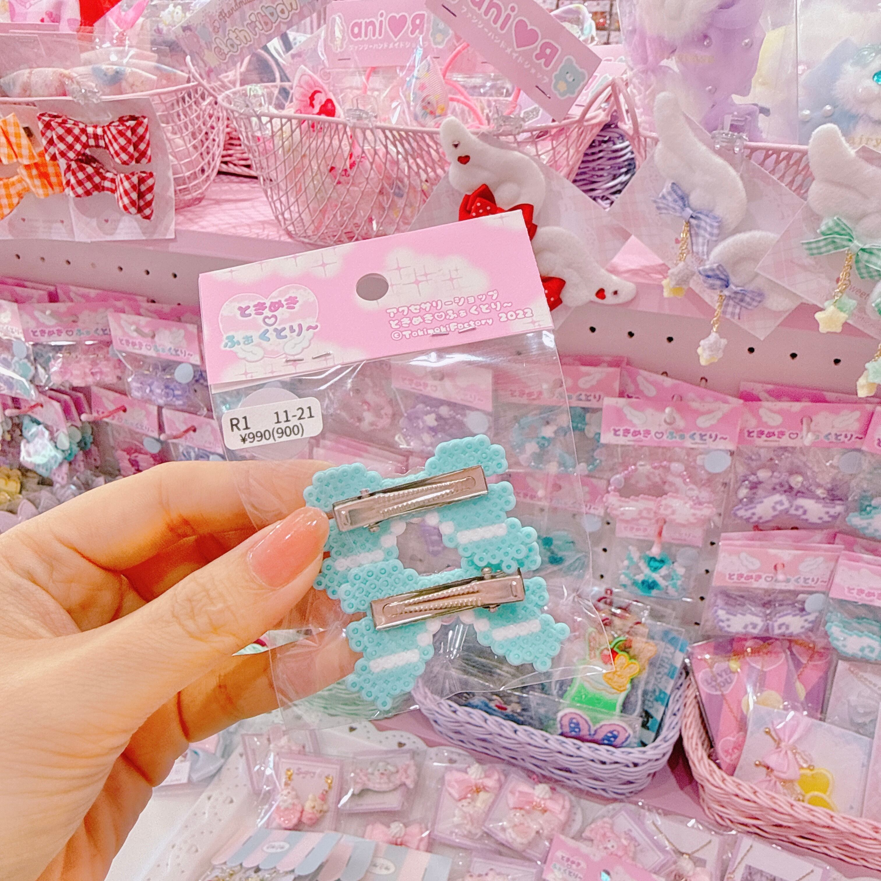 【R1】11-21ハートリボンツインヘアクリップ