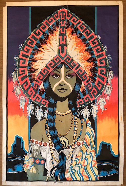 70s pshycedelic BLACK LIGHT POSTER