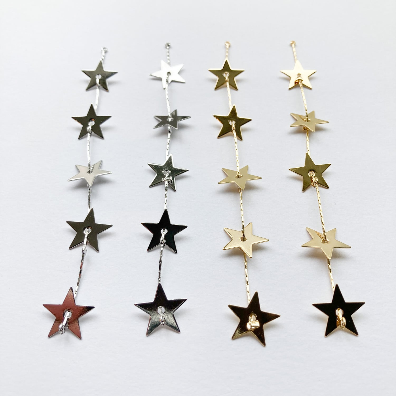 星5連チェーンチャーム（16k/プラチナメッキ） | Dua-アクセサリー