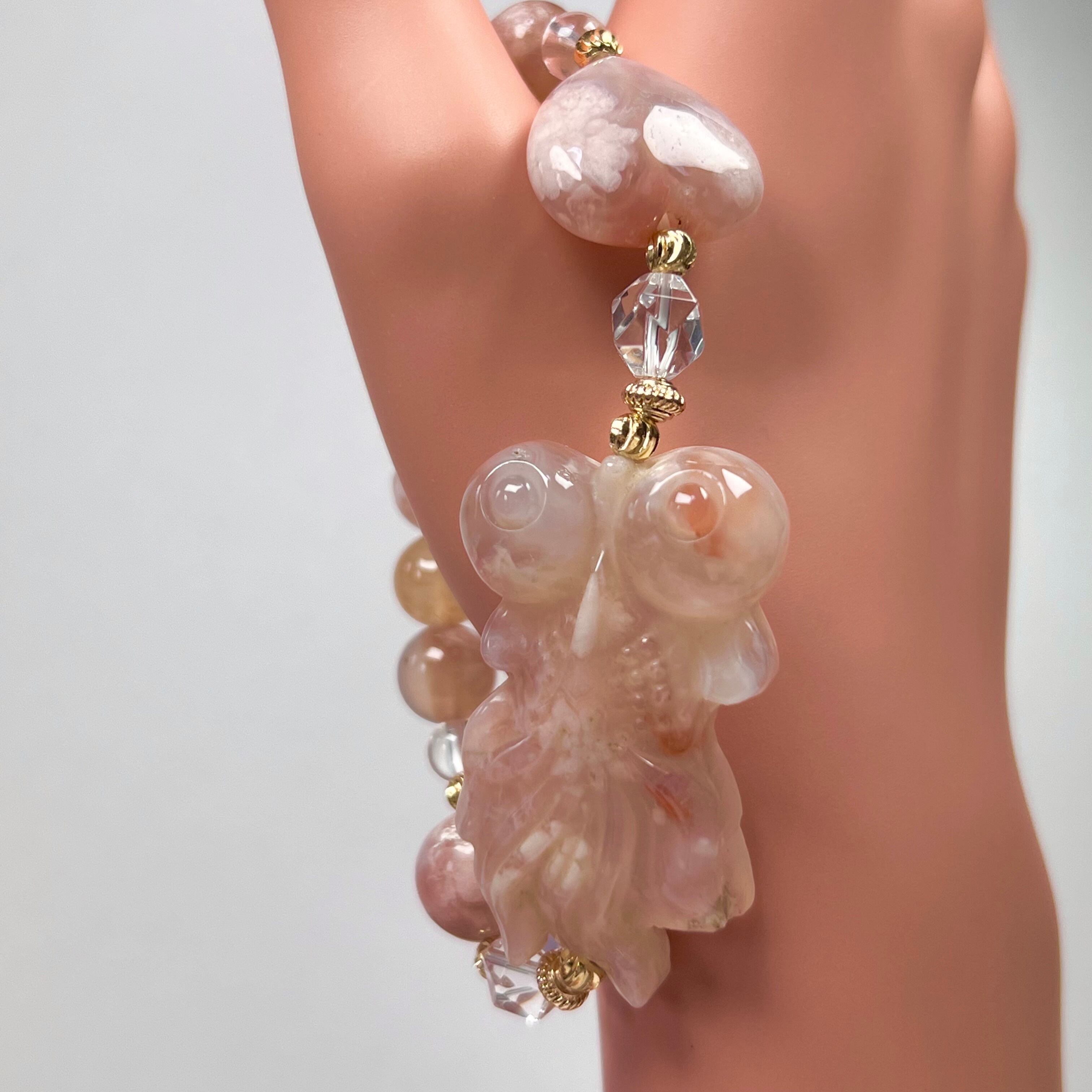 ラリマー&夜桜さくら瑪瑙（10mm） 【公式通販】