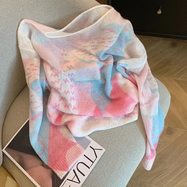 pink tie-dye crew neck pullover　＜t101572＞