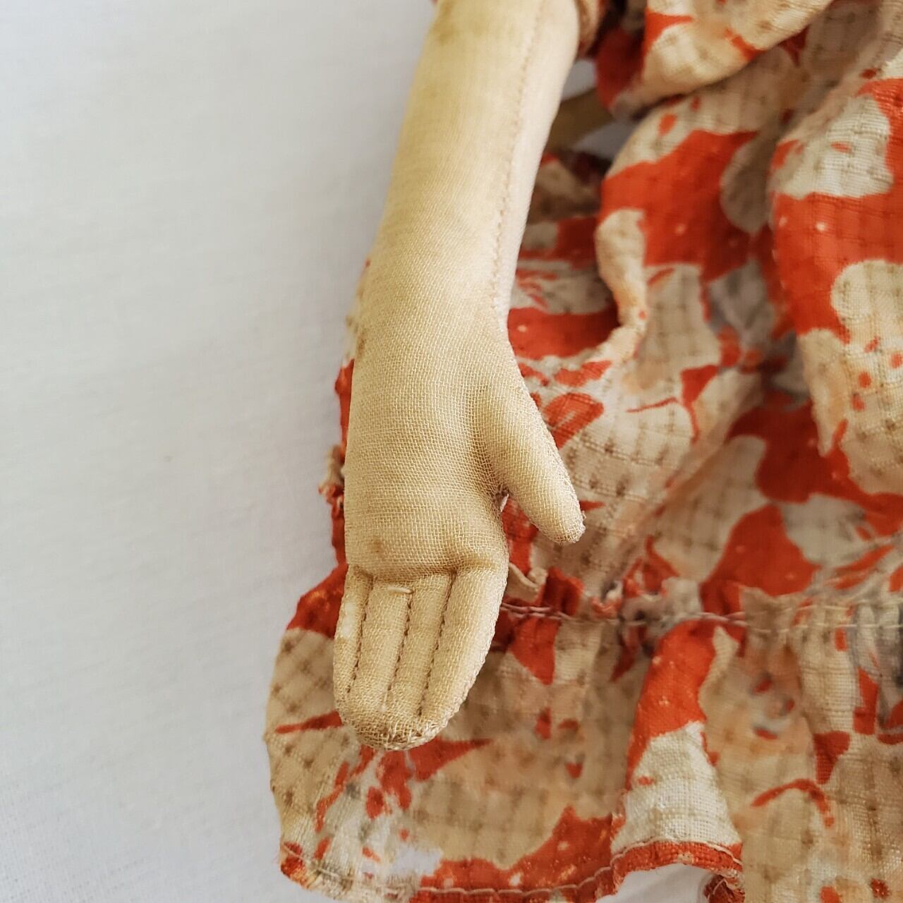 足太人形 ピンクのカーリーヘアー | アンティーク雑貨・家具・骨董品