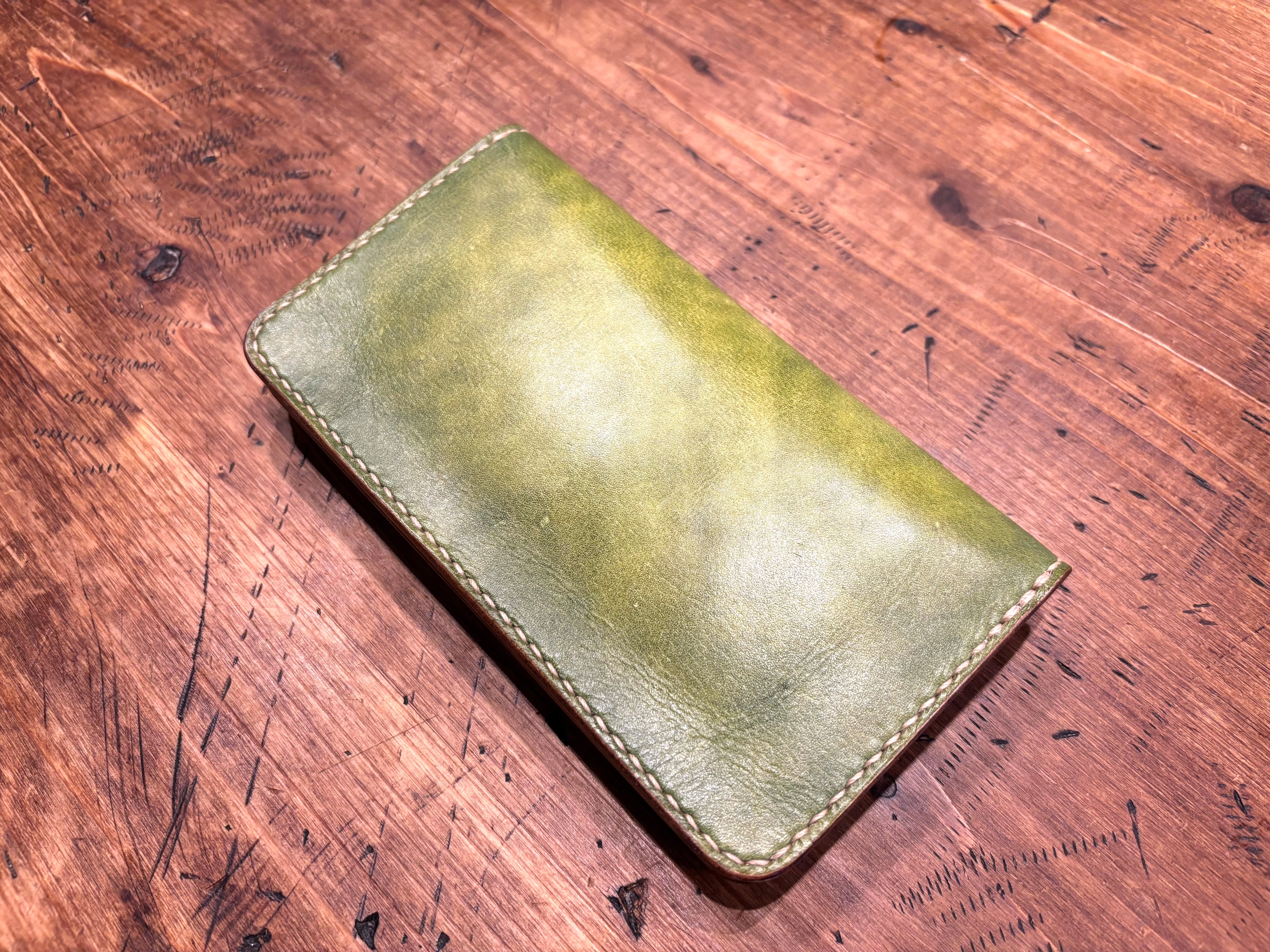 トラッカーウォレット TW01-GR 緑 グリーン 長財布 本革 | ashitae