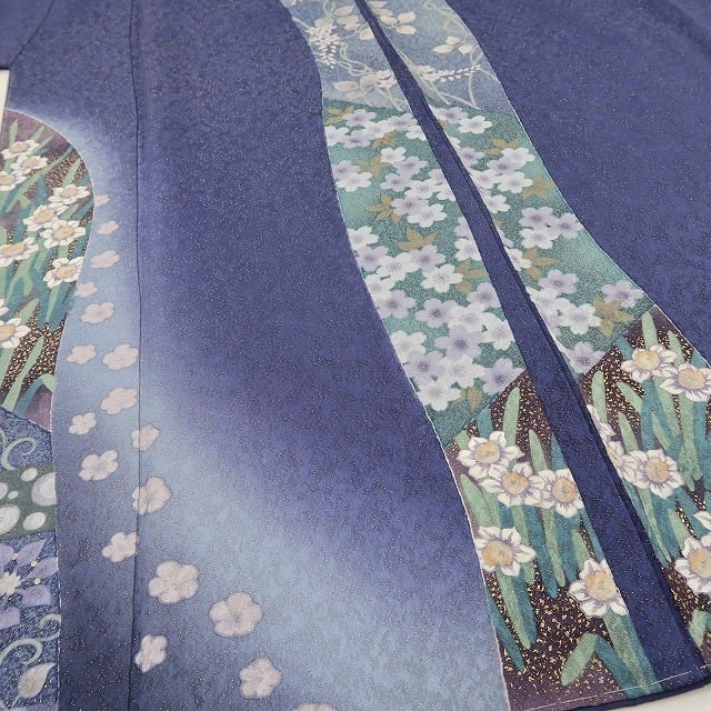tomihisa訪問着新品 金通し 桜 着物 正絹 仕付け糸付 “花開く桜と空” 訪問着 2805