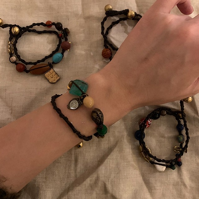 Somedayifオリジナル２層編みビーズブレスレット 5s