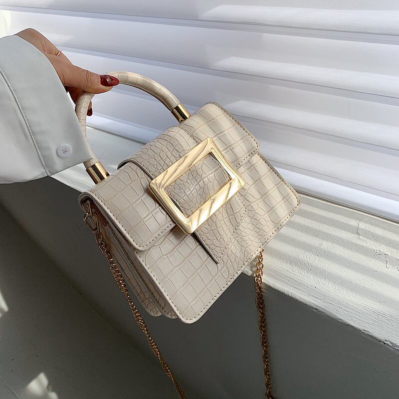 ワイルドチェーンショルダーメッセンジャーバッグファッションクロコダイルパターンの小さな四角いバッグの新しい小さなバッグ女性2020新しい波バージョン Tiancai_Wing_Bag1295896