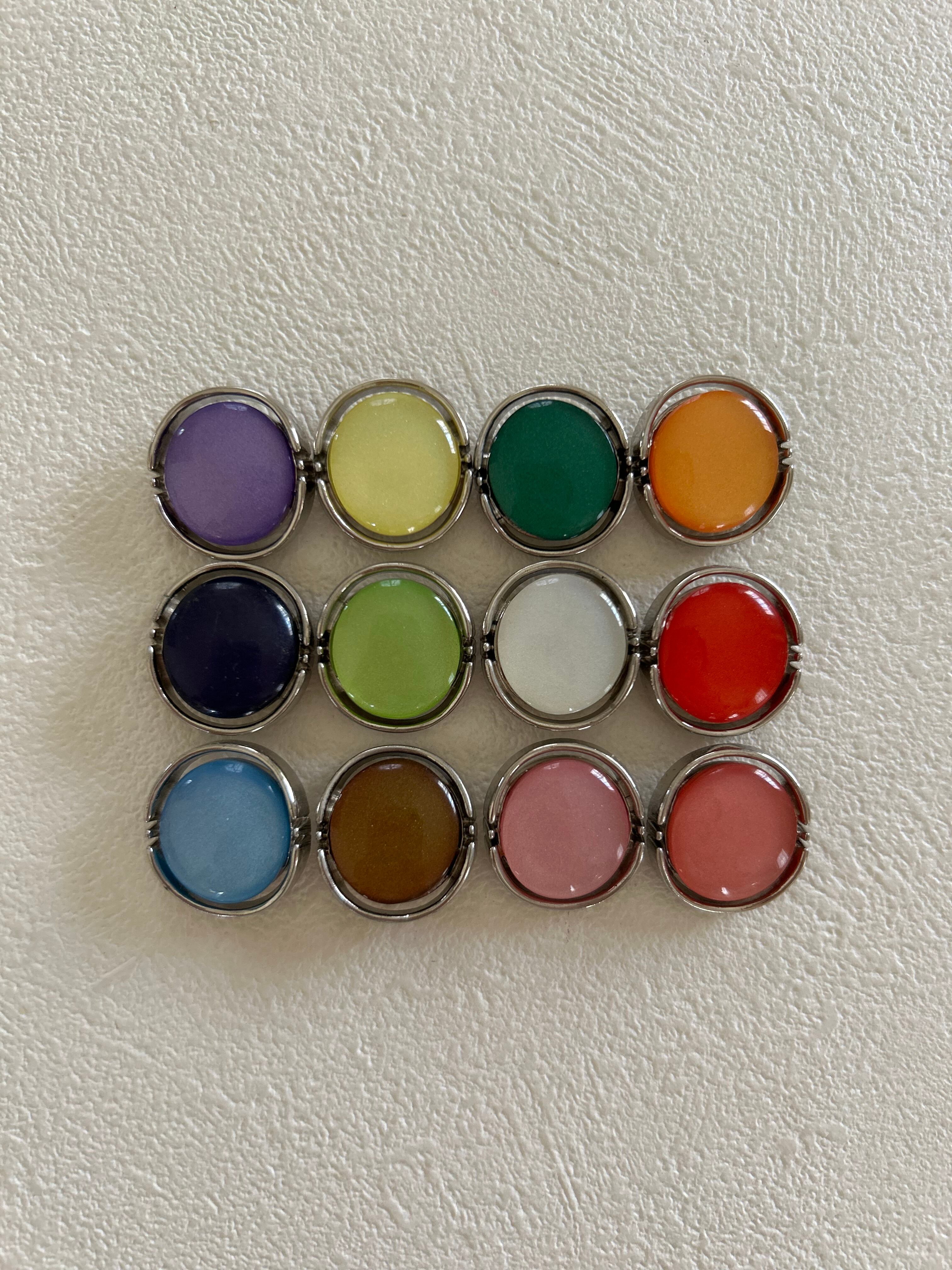 Japanese Vintage ボタン 20mm button オーバル カボション シルバー アクセサリーパーツ 装飾材 カルトナージュ