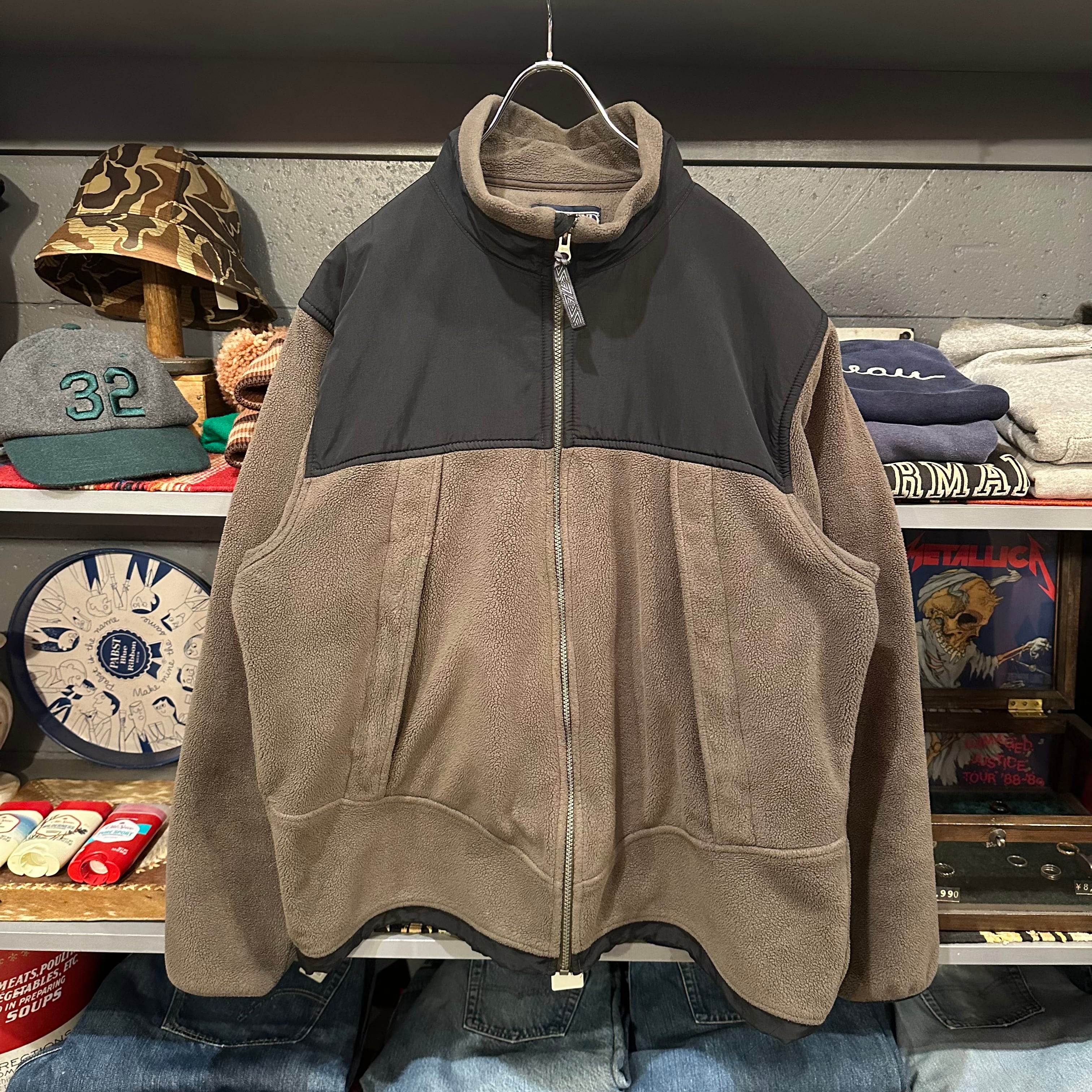 90s LANDS' END Stand Collar Fleece Jacket USA製 | VOSTOK