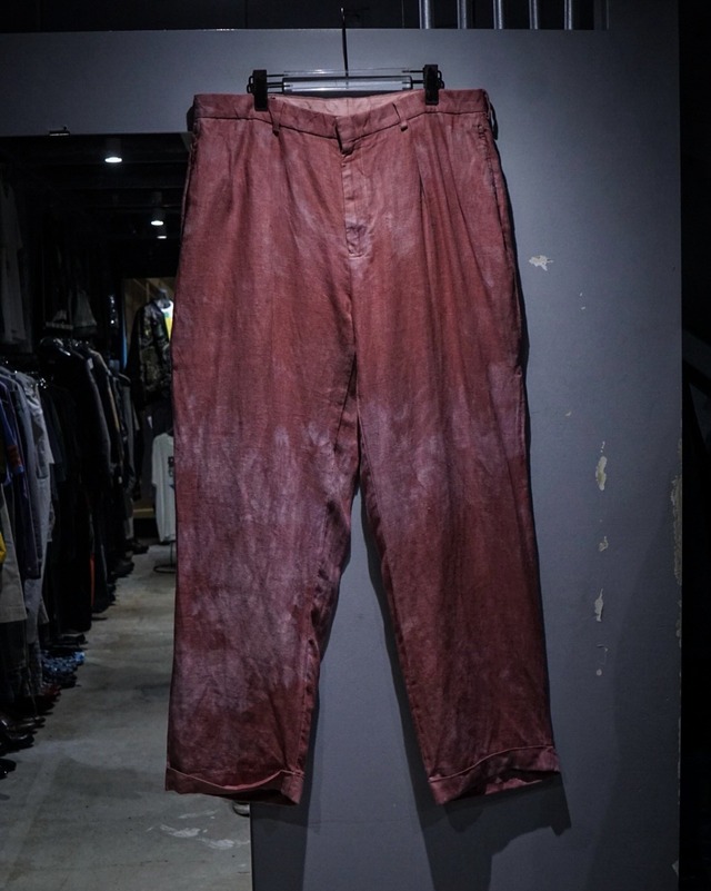 【add (C) vintage】90's "Polo by Ralph Lauren" Vintage Garment Dyed Linen Slacks