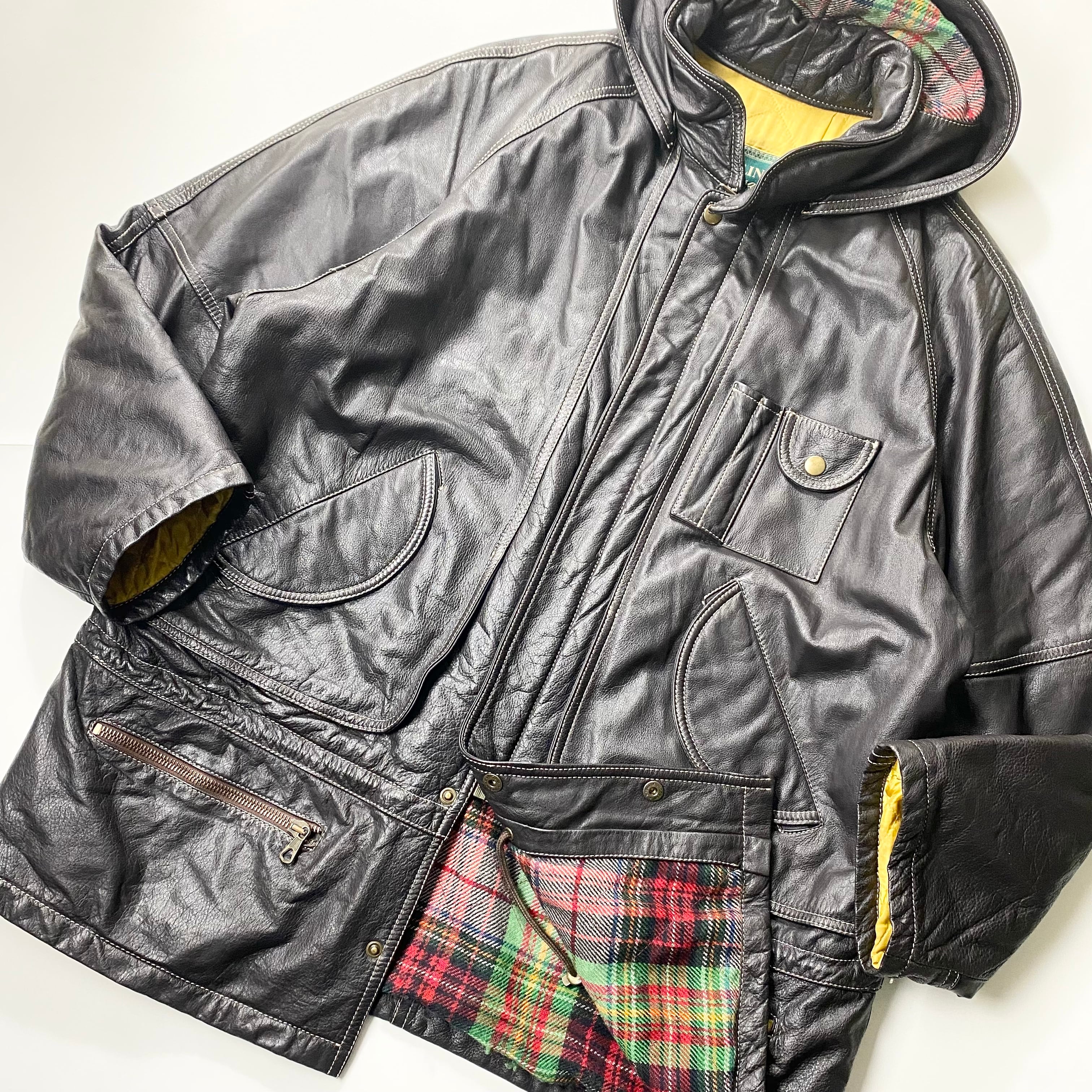 vintage POLLINI leather coat | NOIR ONLINE