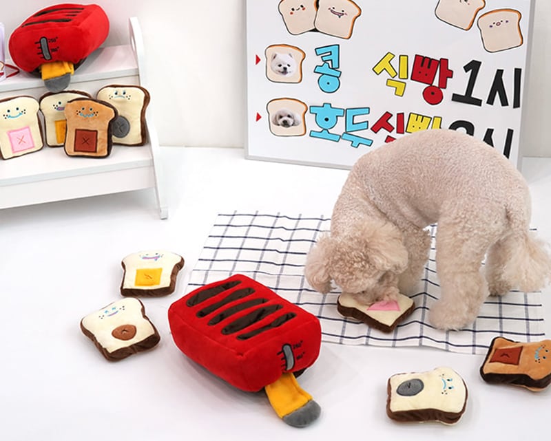 toast nose work / ノーズワーク ペット 犬 おもちゃ 知育玩具 ノーズワーク おやつ隠し 可愛い わんちゃん ストレス解消