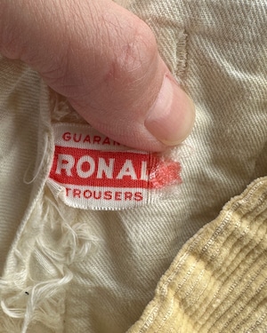 -RONAL TROUSERS- Vintage 50-60s Memorial Corduroy Trousers