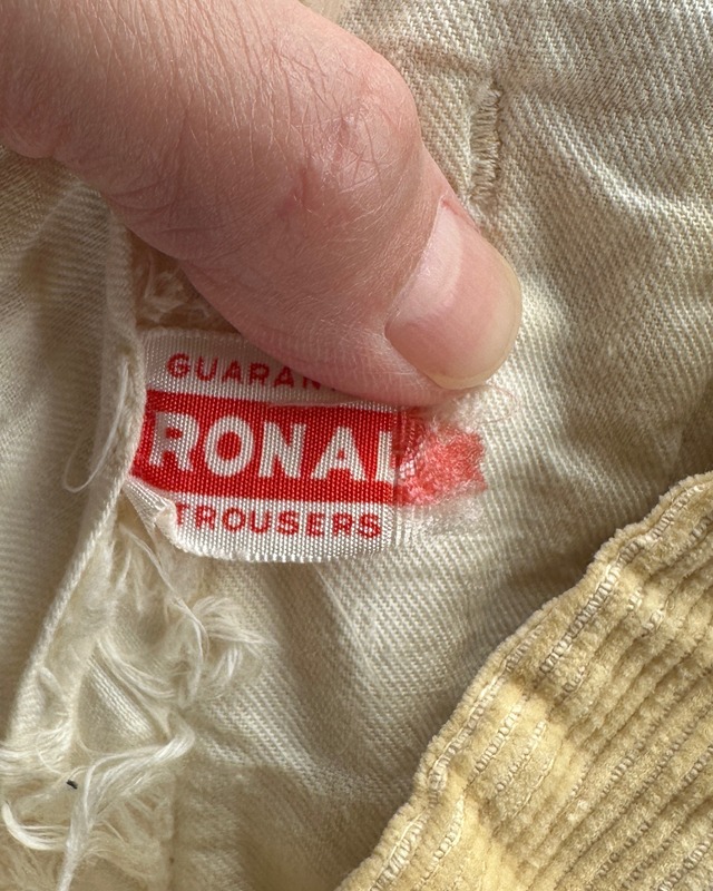 -RONAL TROUSERS- Vintage 50-60s Memorial Corduroy Trousers
