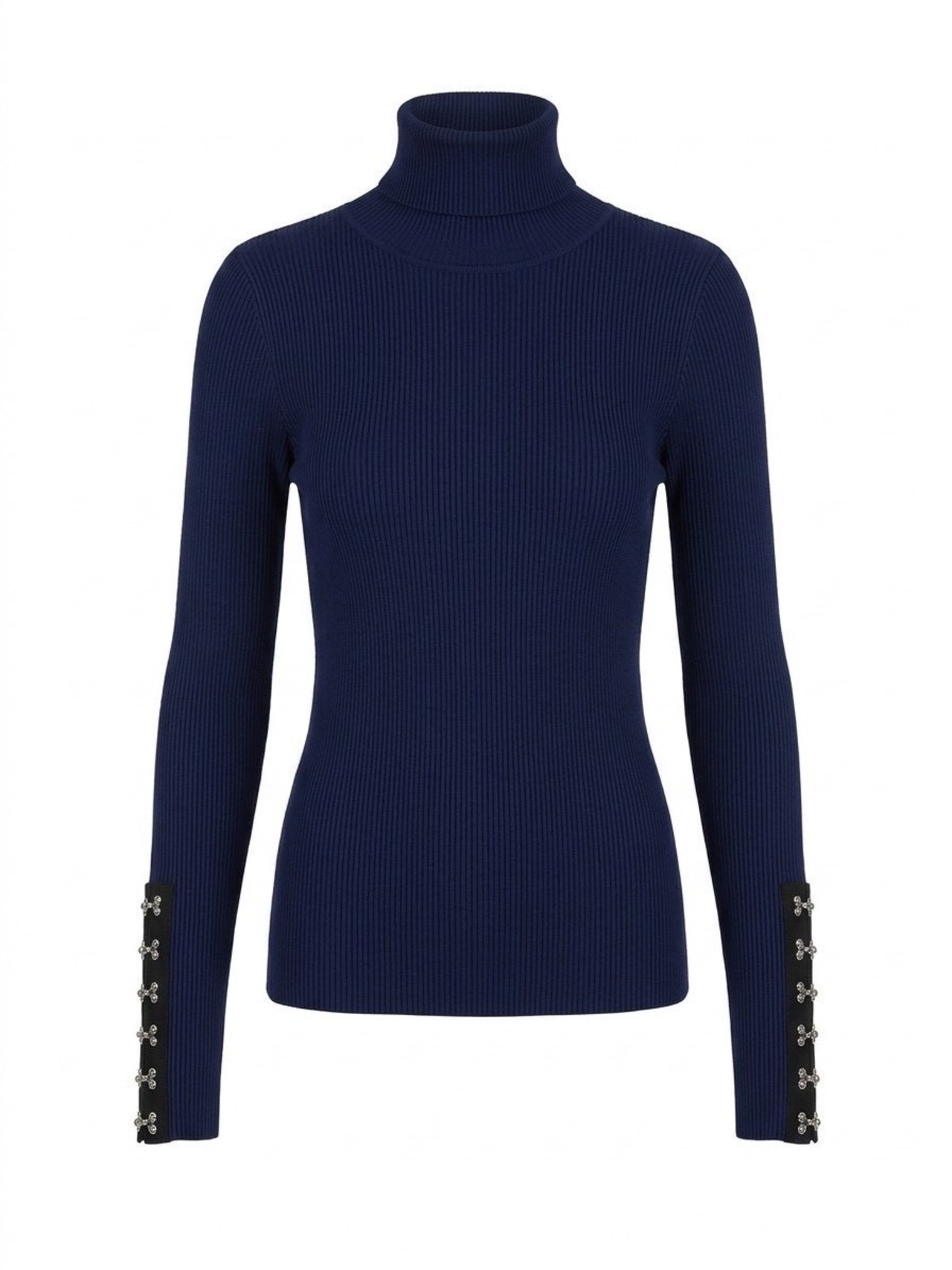メゾンマヴェリックプレゼンツ  Hook Detailed Rib Turtleneck