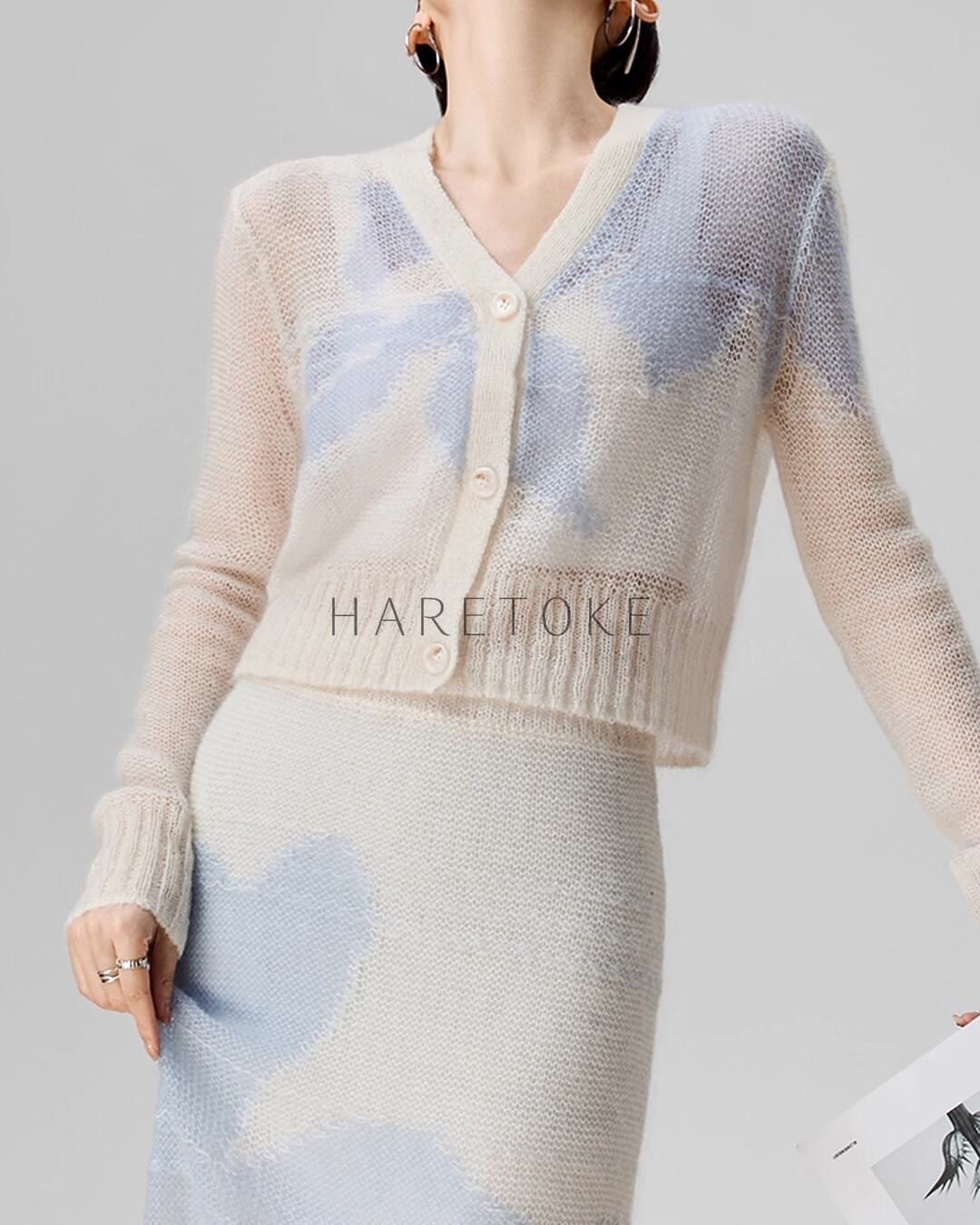 グラデーションモヘアニットセットアップ KN481028 | ハレトケ HARETOKE