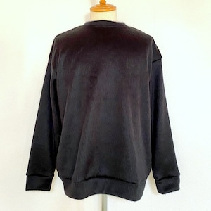 Shaggy Crew Neck Cut & Sewn　Black