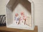 ピンクとブルーのベビー　お揃いセット（脚外れあり） 画像2