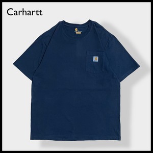 【Carhartt】Cロゴ スクエアロゴ ポケット 半袖 Tシャツ カーハート L ビッグシルエット ポケt  T-SHIRTS US古着