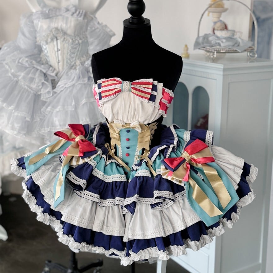 ロリータドレス パーティドレス コンカフェ シングルドレス リボン エレガント パーティ衣装 イベント