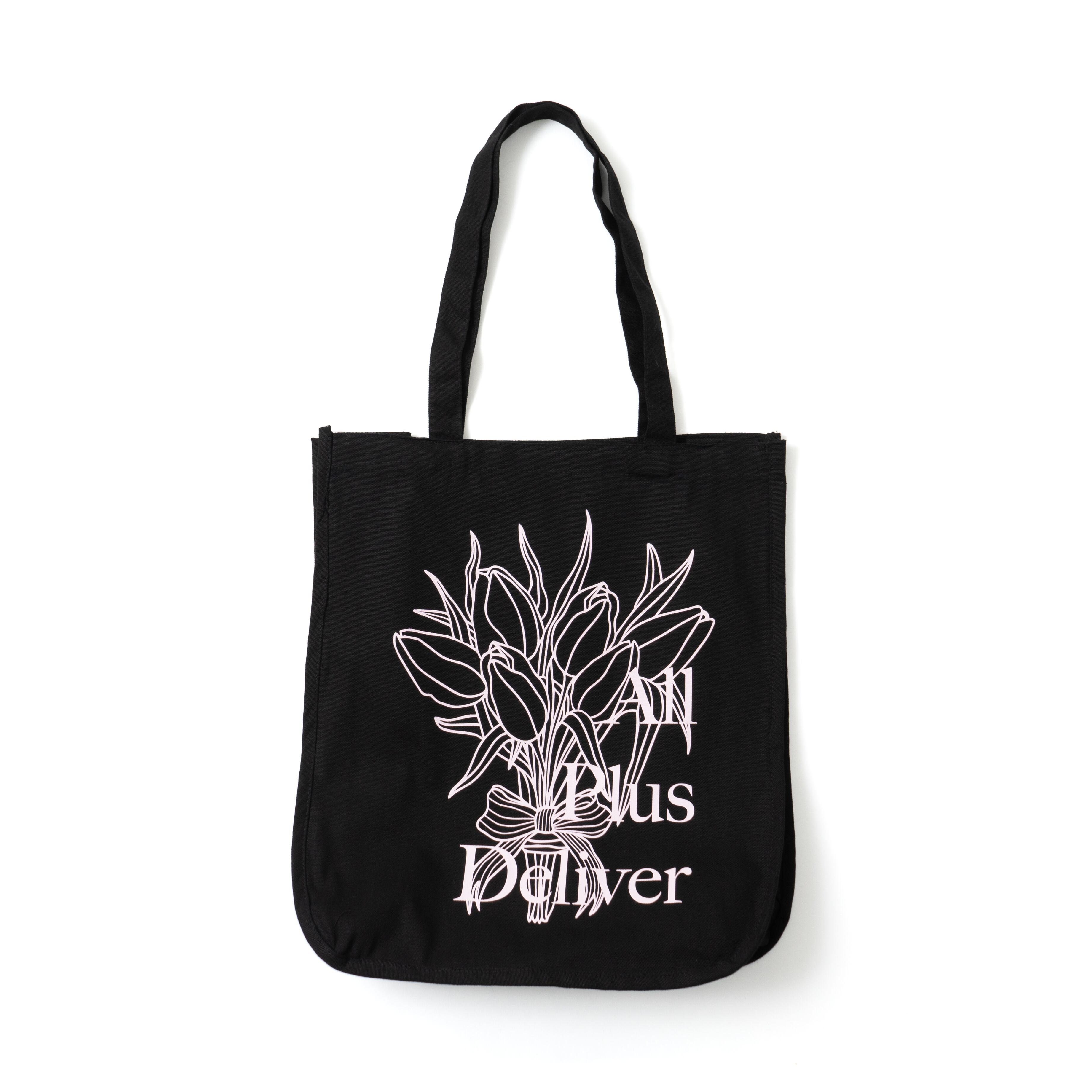 ALPSDR TULIP TOTE BAG / BLACK × PINK