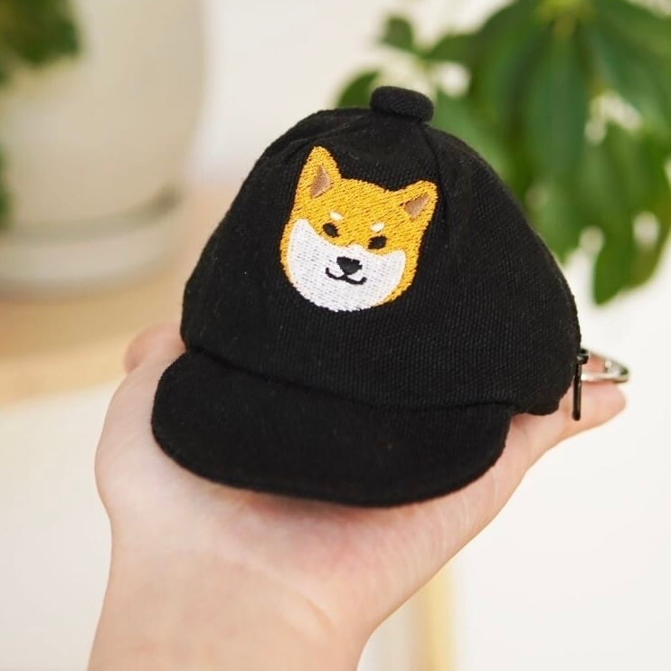 キャップ型キーホルダー 柴田さんブラック | わんこ雑貨の店 スマイルズ