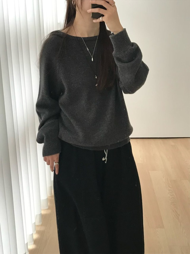 (予約) taffeta / Soft hood knit 3color