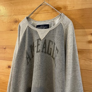 【AMERICAN EAGLE OUTFITTERS】ラグラン スウェット トレーナー アーチロゴ XL ビッグサイズ アメリカンイーグル US古着