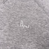 PAPAS パパス 両面Vガゼット プリント スウェット トレーナー サイズ 46 S /グレー/メンズ