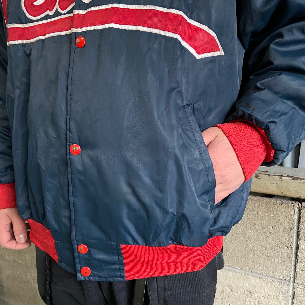 ビッグサイズ カナダ製 90年代 CENTRAL ナイロンスタジャン ベース  
