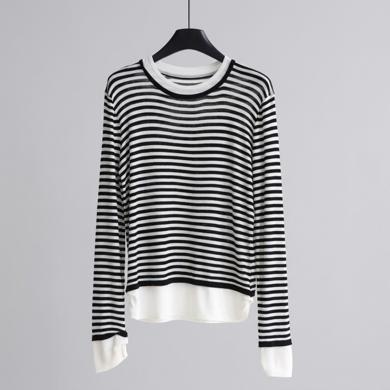 重ね着風 長袖トップス   4colors  26015・画像13