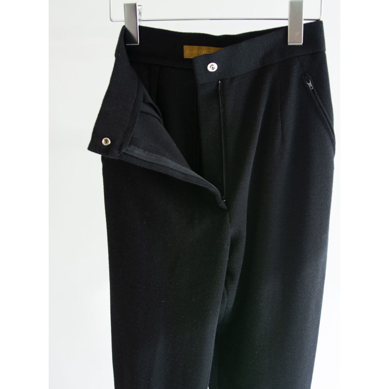 【LANCEL】Polyester-wool jersey tapered pants（ランセル ポリエステルウールジャージー テーパードパンツ）1b