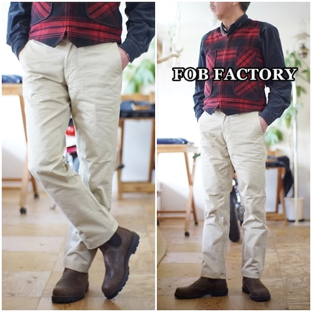 FOB FACTORY 　エフオービーファクトリー　ウエポンチノ ナロートラウザーパンツ　 0514　　NARROW U.S TROUSER