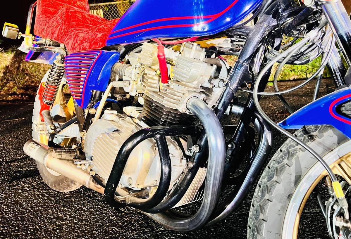 GS400 猪管STREET ショート管タイプ オリジナルマフラー 吸込 無地 