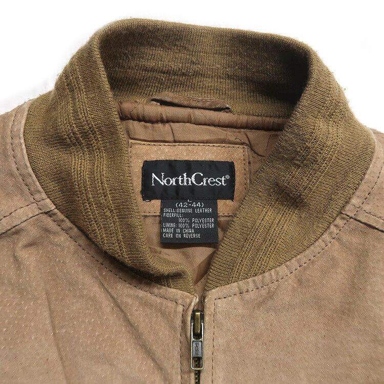 古着 NorthCrest レザージャケット ブルゾン 表記:L(42-44 古着 NorthCrest レザージャケット ブルゾン 表記:L(42-44