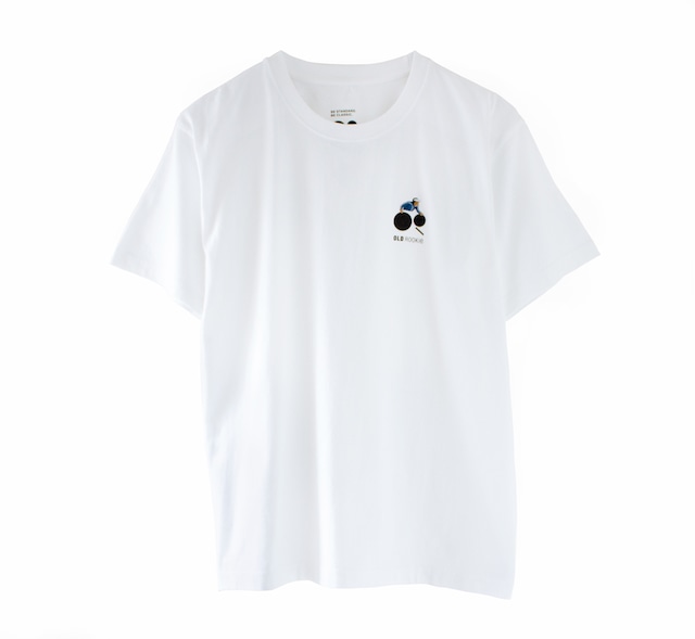 "SPIN LOGO" S/S T-SHIRT WHITE × BLACK