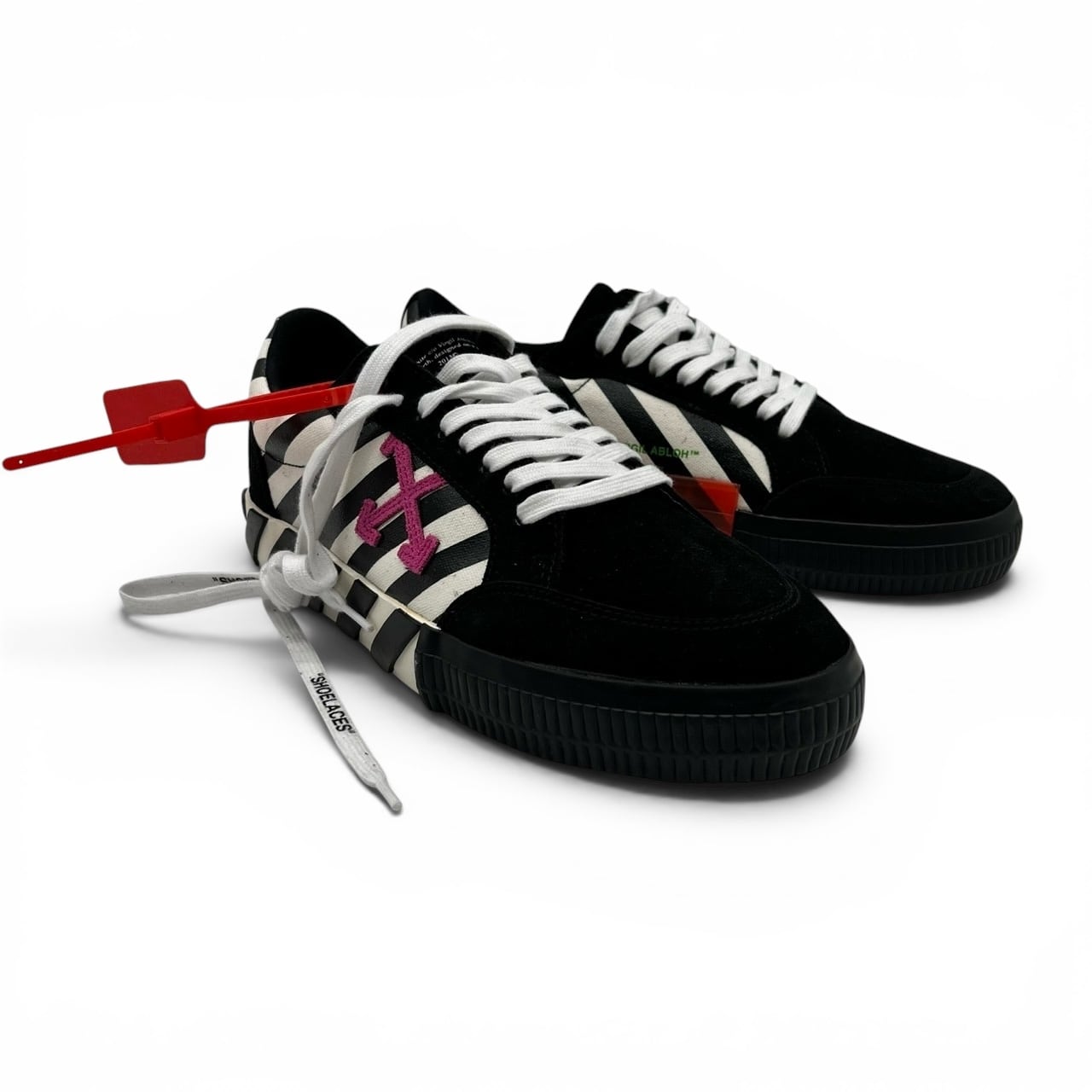 OFF WHITE DIAG LOW VULCANIZED SHOES / オフホワイト キャンバス