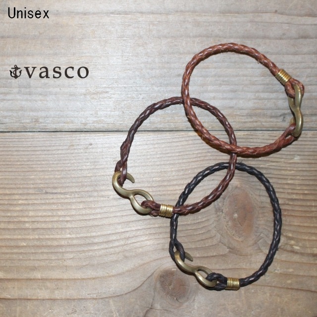 vasco　メッシュレザーブレスレット NELSON WOVEN BRACELET　VS-648　（CAMEL,BROWN,BLACK）