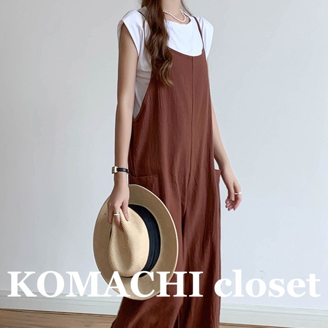 【送料無料】 ワイドレッグジャンプスーツ オールインワン ジャンプスーツ ノースリーブ ワイドレッグパンツ 韓国 レディース  オルチャン ハイウエスト 可愛い 大人可愛い 大人女子 シンプル きれいめ カジュアル 大人 気品 上品 おしゃれ お洒落 こなれ感 抜け感 かっこいい きちんと 大人女子 クール モダン シック フェミニン 存在感 主役級  ワンサイズ ブラウン ブラック 夏 10代 20代 30代  デート 女子会 休日 普段使い 重ね着  コーデ トレンド スタイル 楽チン