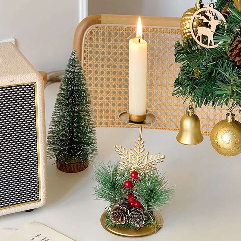 クリスマス 飾り 装飾 キャンドルスタンド りんご モチーフ 豪華