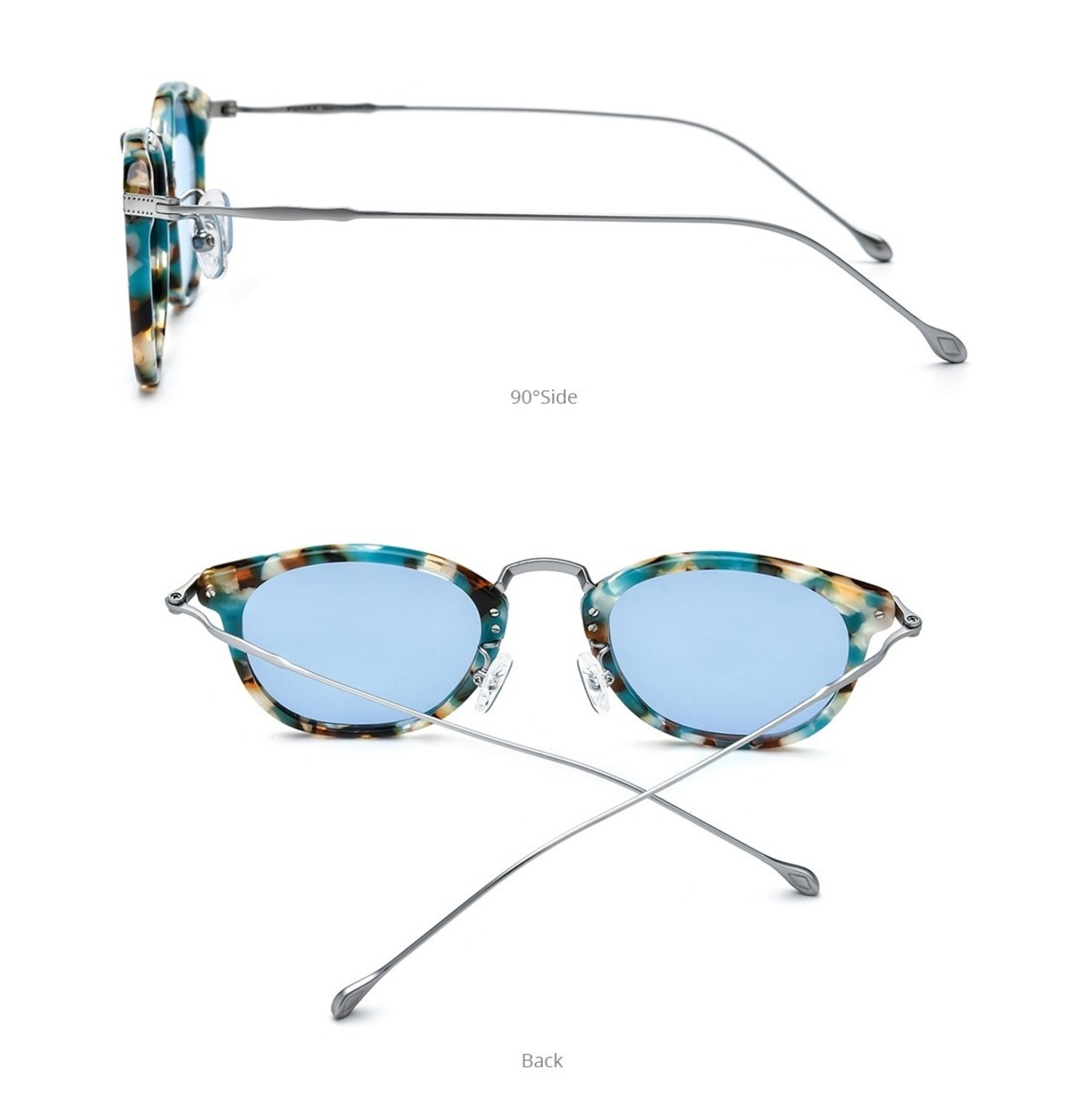 Titanium Acetate Colorful Sunglasses -boston- / チタン アセテート カラフル サングラス -ボストン-