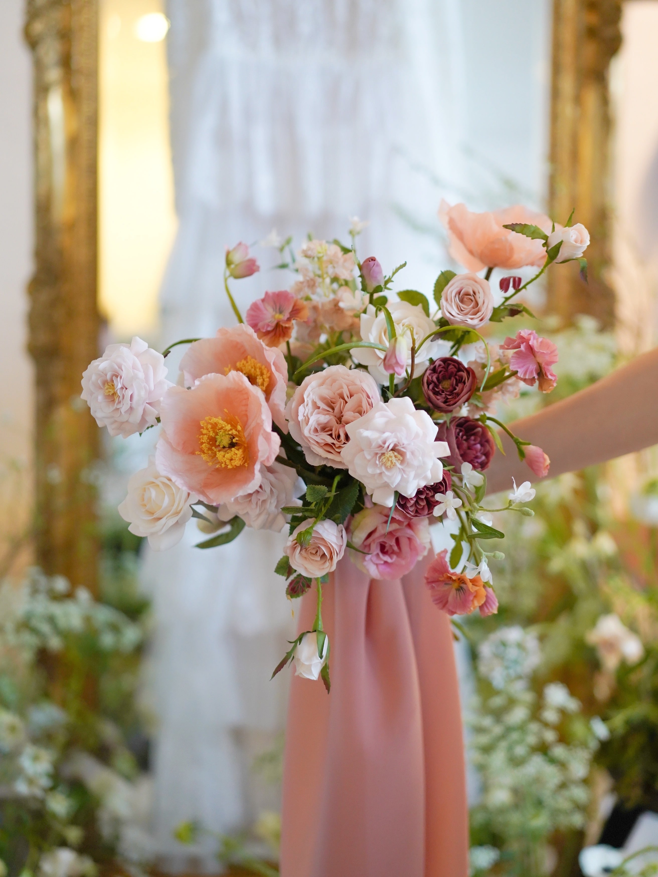 〈完成品販売ブーケ〉Nuance poppy artificial flower bouquet