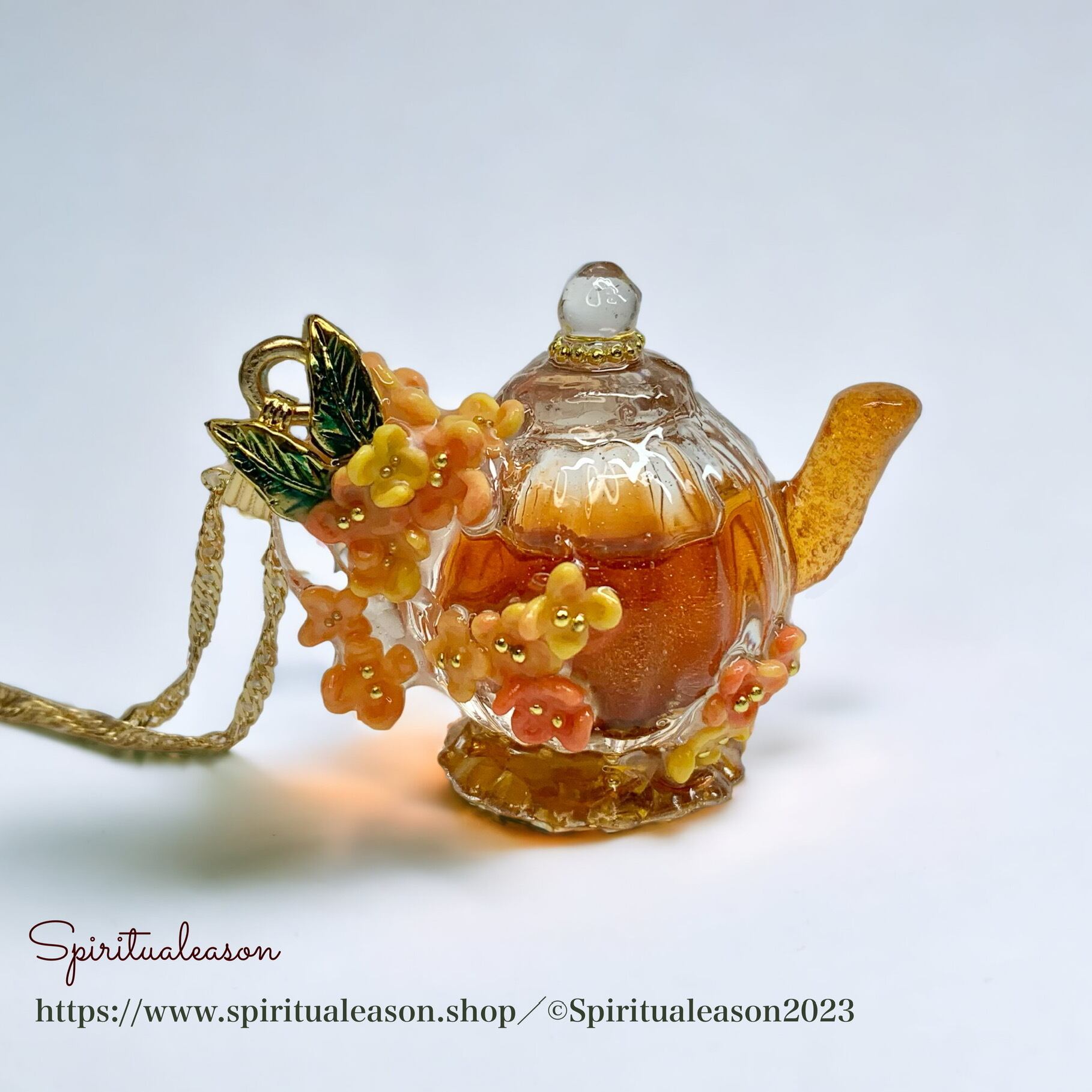 琥珀桂花茶》夢咲かす金木犀／幻想ポットティー (感覚ボトルオルゴ