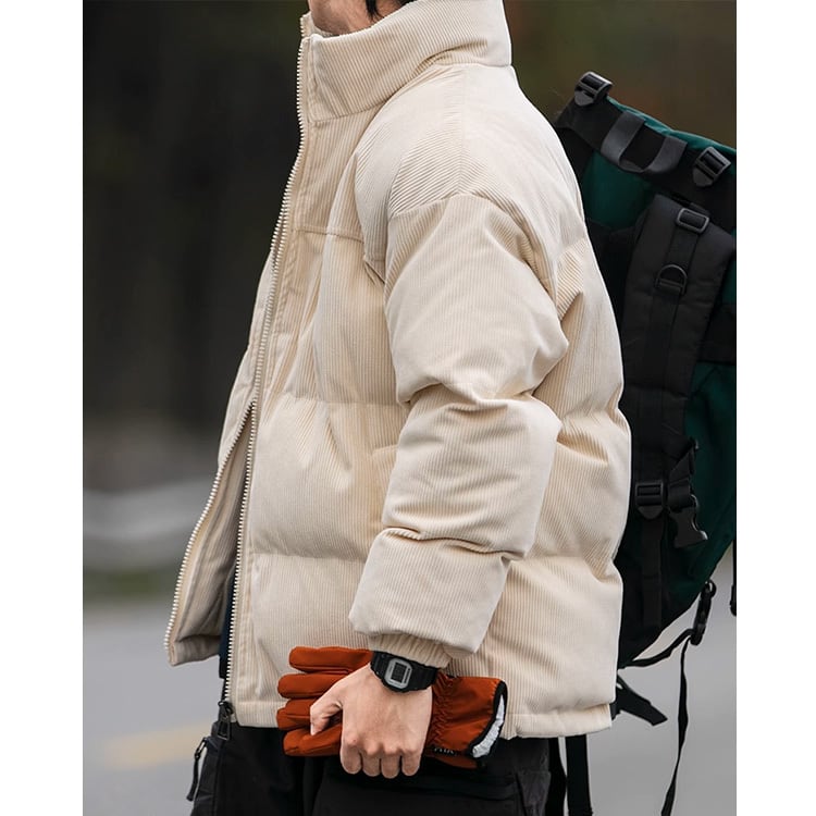 ★STAND COLLAR CORDUROY COTTON COAT　　　A0842