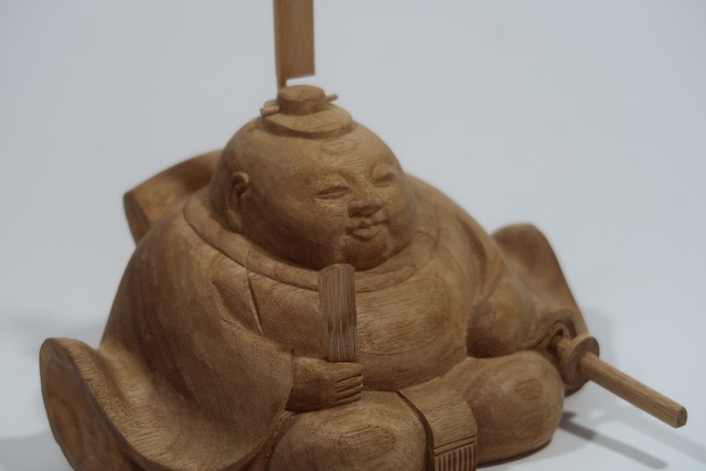 The Gentle Blessing ― An Original Pair of Wooden Hina Dolls by Nozomu Mori
